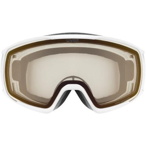 UVEX Victorious S pro V przód, widoczna sferyczna soczewka variomatic® S0-S4 (na mgłę i lodowiec).