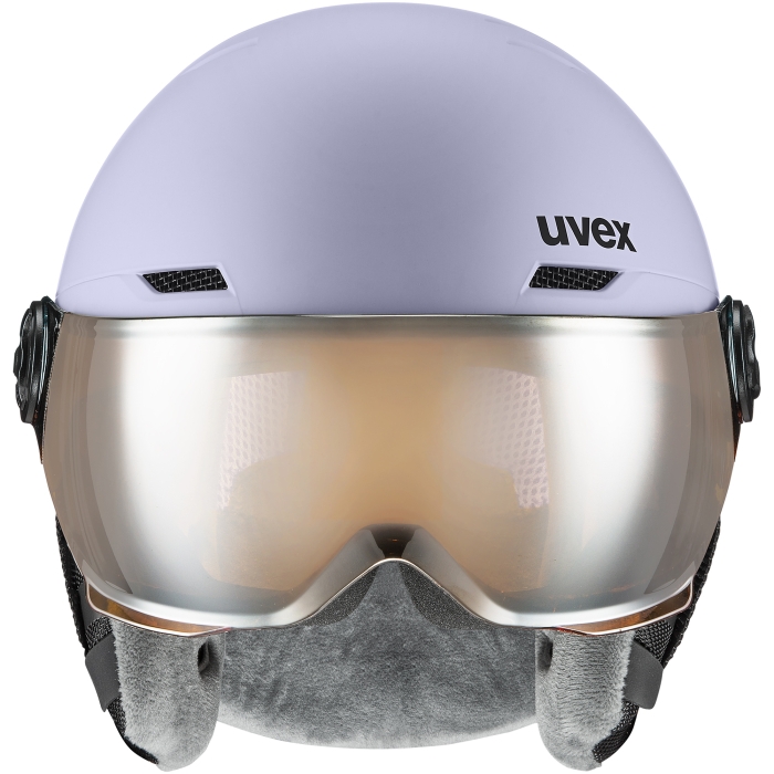 UVEX Rocket jr. Visor przód, wizjer Lasergold Lite (wysoki kontrast), zapięcie monomatic.