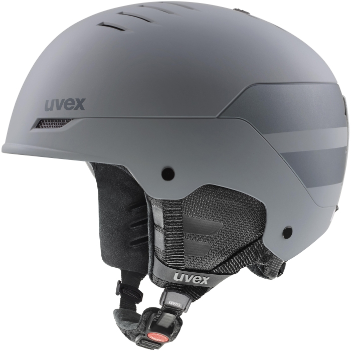 Kask narciarski UVEX Wanted bok, technologia Hardshell i aktywna wentylacja (regulowana).
