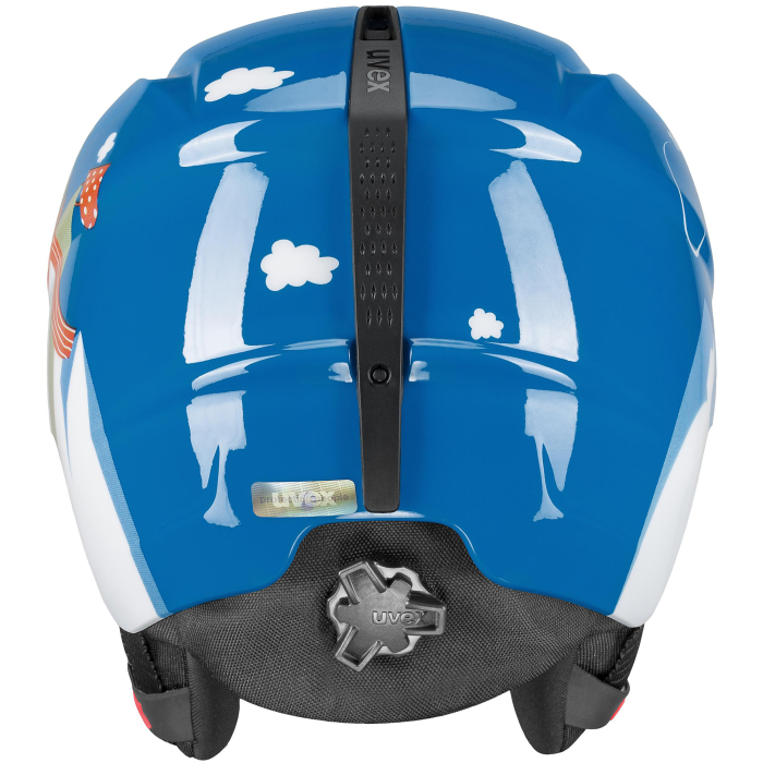 Kask dziecięcy UVEX Viti tył, system regulacji IAS, zapięcie monomatic.