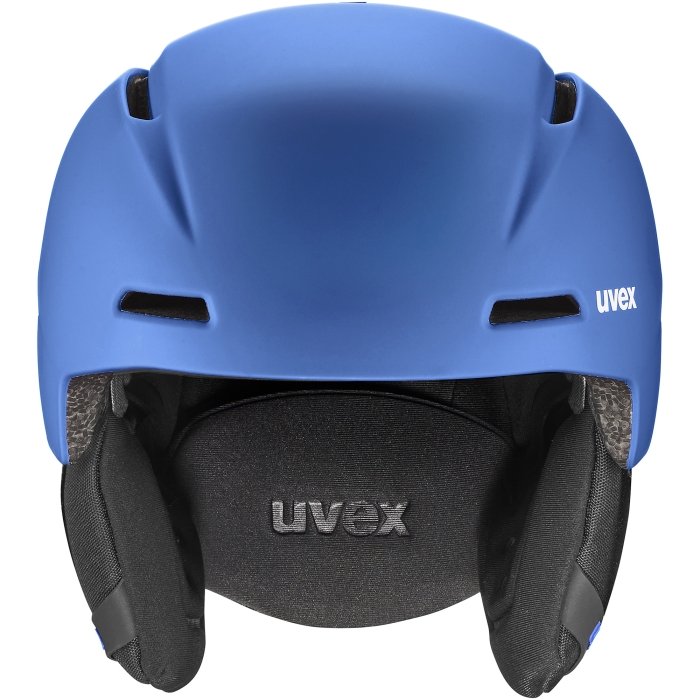Front kasku narciarskiego UVEX Viti, niebieski mat, dziecięcy rozmiar 54-58 cm.