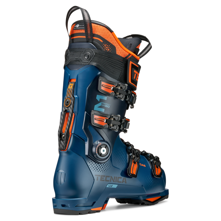 Ujęcie z tyłu męskiego buta narciarskiego TECNICA Mach1 LV 120 TD2 GW. Flex 120.