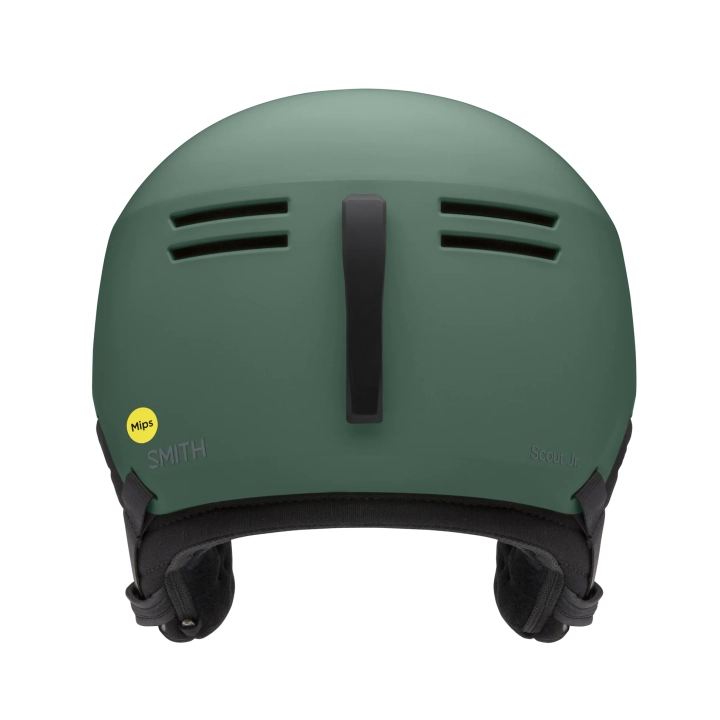 Tył kasku SMITH Scout Jr. MIPS (Matte Cactus). Widoczny uchwyt na pasek gogli.