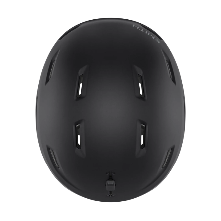 Kask SMITH Descend MIPS (Matte Black), widok z góry. Regulowane otwory wentylacyjne.