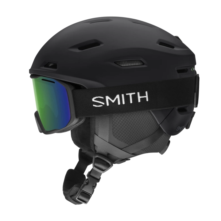Kask SMITH Descend z goglami (sprzedawanymi osobno). Wentylacja AirEvac™ zapobiegająca parowaniu.