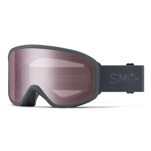 Gogle SMITH Reason OTG (Slate), widok 3/4. Soczewka S2 Ignitor Mirror (35% VLT), idealne na zmienne warunki.