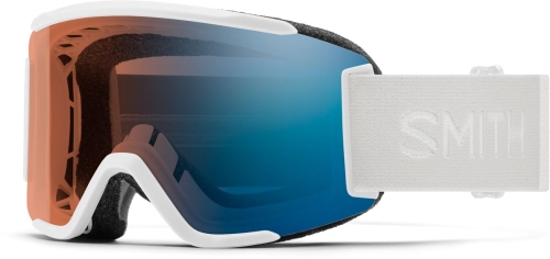 Gogle SMITH Squad S ChromaPop™ PRO (White), widok 3/4. Soczewka fotochromowa S1-S3, idealne dla mniejszych twarzy.