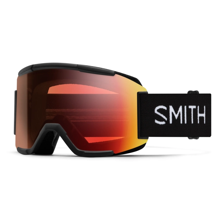 Gogle SMITH Squad ChromaPop™ PRO (Black), widok 3/4. Fotochromowa soczewka S1-S3 Red Mirror.