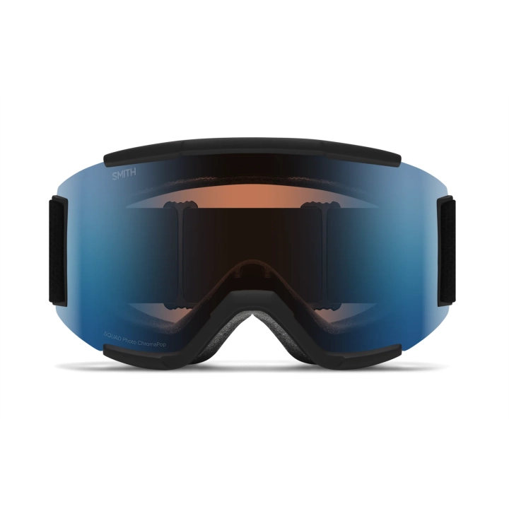 Gogle SMITH Squad (Black), widok z przodu. Soczewka cylindryczna ChromaPop™ PRO Photochromic.