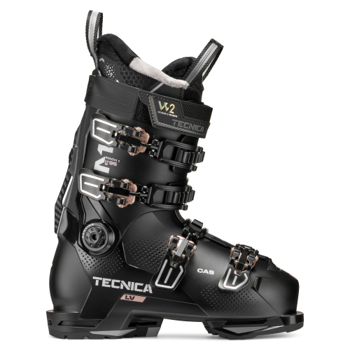 Buty Tecnica Mach1 LV 95 W (Black), widok z boku (zewnętrzny). Technologia C.A.S. Shell.