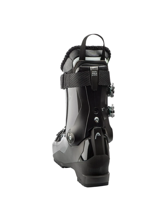 HEAD KALIBER 85 W MV BLACK, widok 3/4 z tyłu. But narciarski Performance z Race Balance.