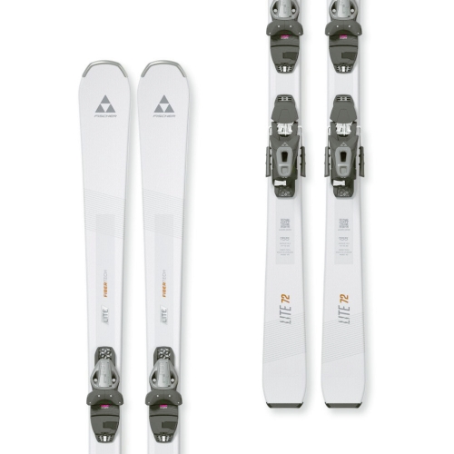 Damskie narty Fischer Lite 72 SLR z wiązaniami RS9 - widok góra/dół