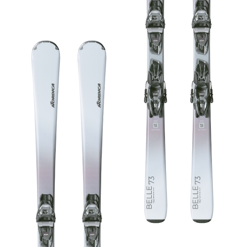 Narty damskie Nordica Belle 73 wiązania TP2 Compact 10 FDT White Rainbow