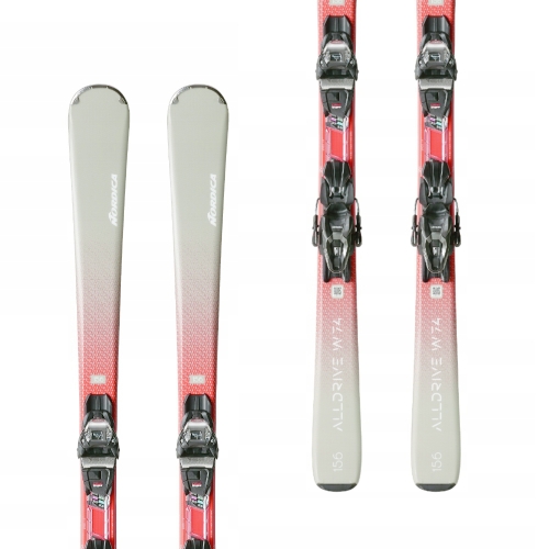 Narty damskie Nordica Alldrive W 74 wiązania TP2 Compact 10 FDT widok góra dół