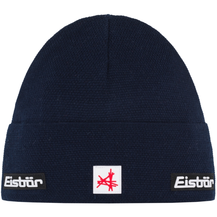 Czapka Eisbar Rai MÜ SA granatowa – minimalistyczna, Stand-Up Fit, Merinomix, fleece