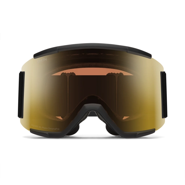 Gogle SMITH Squad XL czarne, widok z przodu, technologia ChromaPop Photochromic