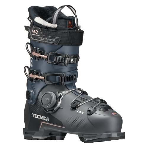 Buty narciarskie Tecnica Mach BOA MV 85 W, widok 3/4 z przodu, system BOA, Flex 85