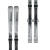 Para nart Nordica Spitfire CA R (Multi-Radius) z wiązaniami TP2 COMP 10 FDT, widok z góry i z dołu, biało-niebieski design.