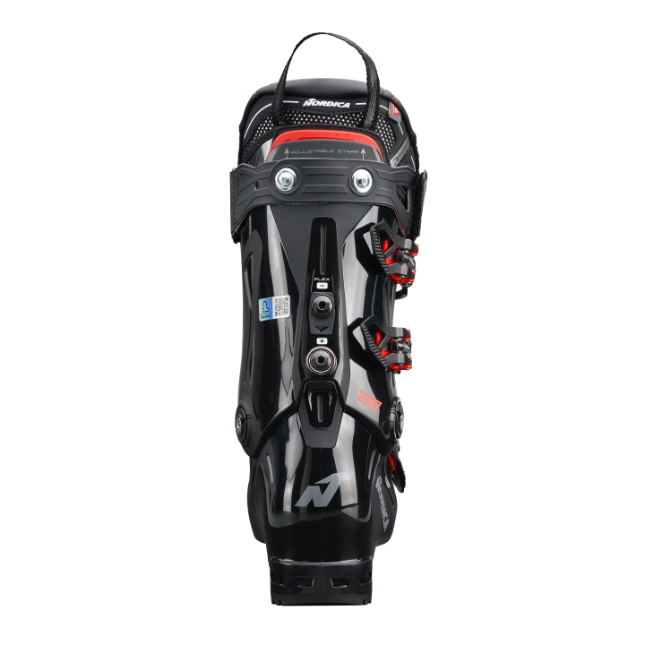 Pojedynczy but Nordica Speedmachine 3 130 GW, widok z tyłu. Widoczny Power Strap.
