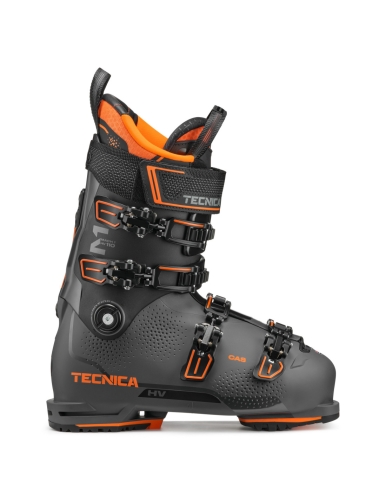 Buty narciarskie TECNICA Mach1 HV 110 TD GW, widok z boku z zewnątrz. Model dla szerokiej stopy (HV) z flexem 110.