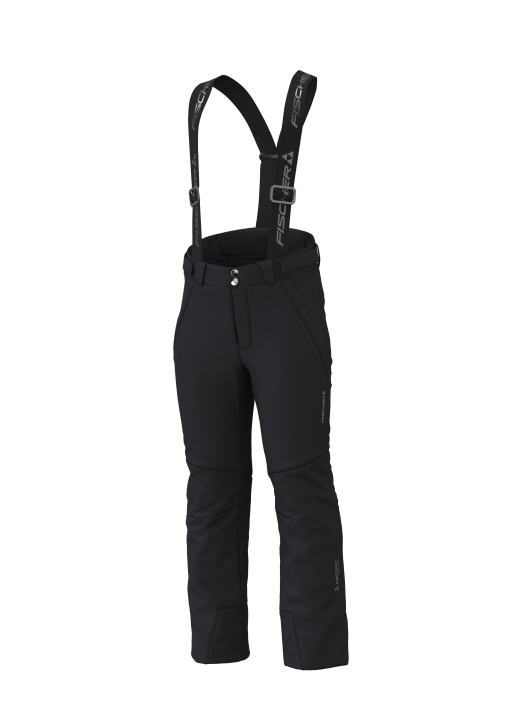 Juniorskie spodnie narciarskie FISCHER Premier JR Pants Black na szelkach