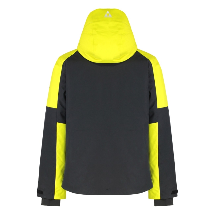 Zimowa kurtka FISCHER Explorer Jacket żółta męska 20K widok tył
