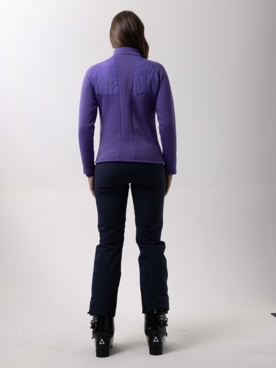 Damska kurtka bluza FISCHER Ivy Hybrid Microtherm Lavender widok tył