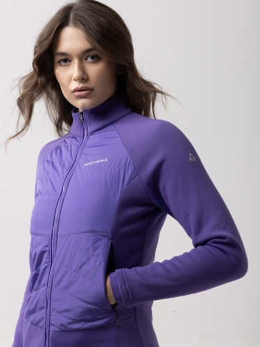 Damska bluza hybrydowa FISCHER Ivy Microtherm Lavender na modelce