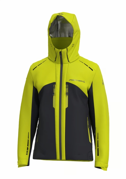 Męska kurtka narciarska FISCHER RC4 Jacket Fischer Yellow 20000mm widok przód