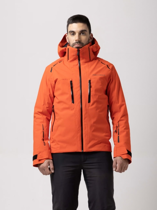 Kurtka FISCHER RC4 Jacket RED męska 20K na modelu przód