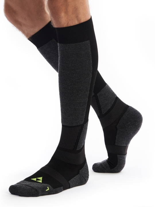 Czarne skarpety narciarskie FISCHER Alpin Comfort Merino 38%