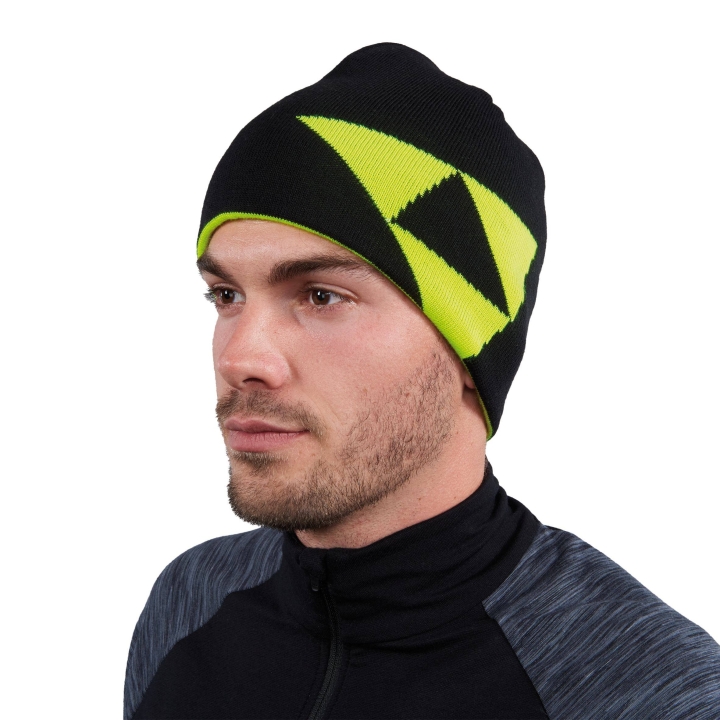 Czapka dwustronna FISCHER LOGO REVERSIBLE BEANIE żółta