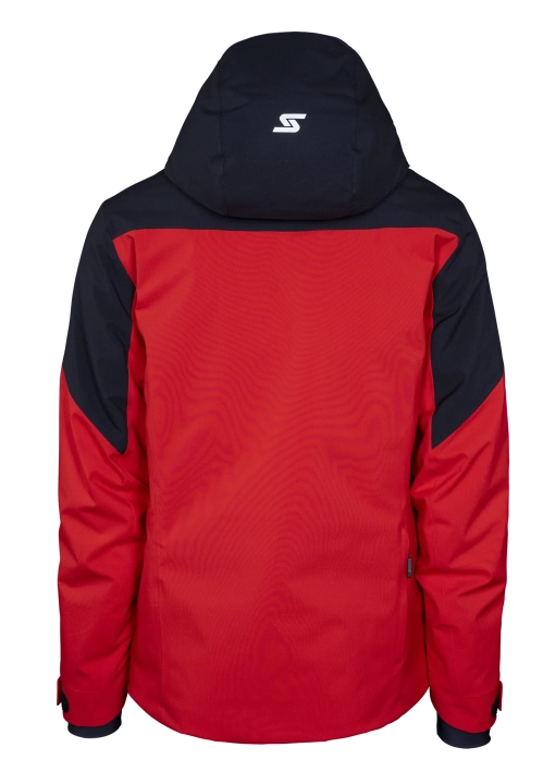 Tylny widok kurtki STOECKLI SKI JACKET RACE, prezentujący elastyczny materiał 4-Way Stretch.
