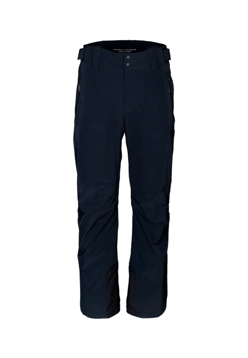 Męskie spodnie narciarskie STOECKLI SKI PANT RACE BLACK SHORT z wodoodpornej membrany 20K, widok z przodu.