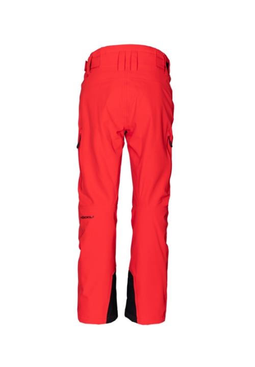 Czerwone spodnie narciarskie STOECKLI SKI PANT RACE RED, widok z tyłu (z logo Stöckli).