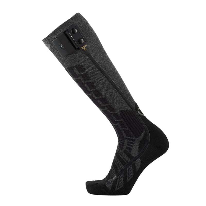 Czarne skarpety podgrzewane THERM-ic Comfort Sock S.E.T., widok z boku.