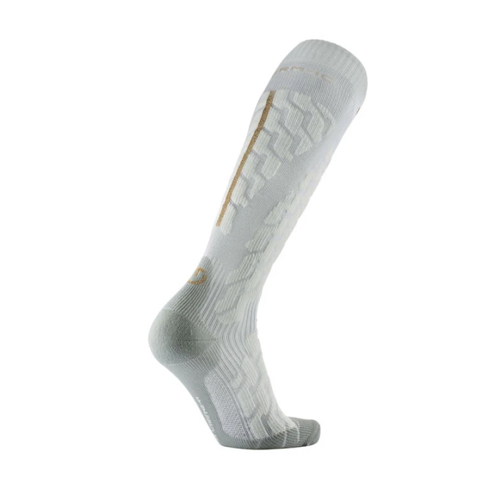 Biała skarpeta narciarska THERM-ic Ski Extra Warm, widok z boku (drugie ujęcie).