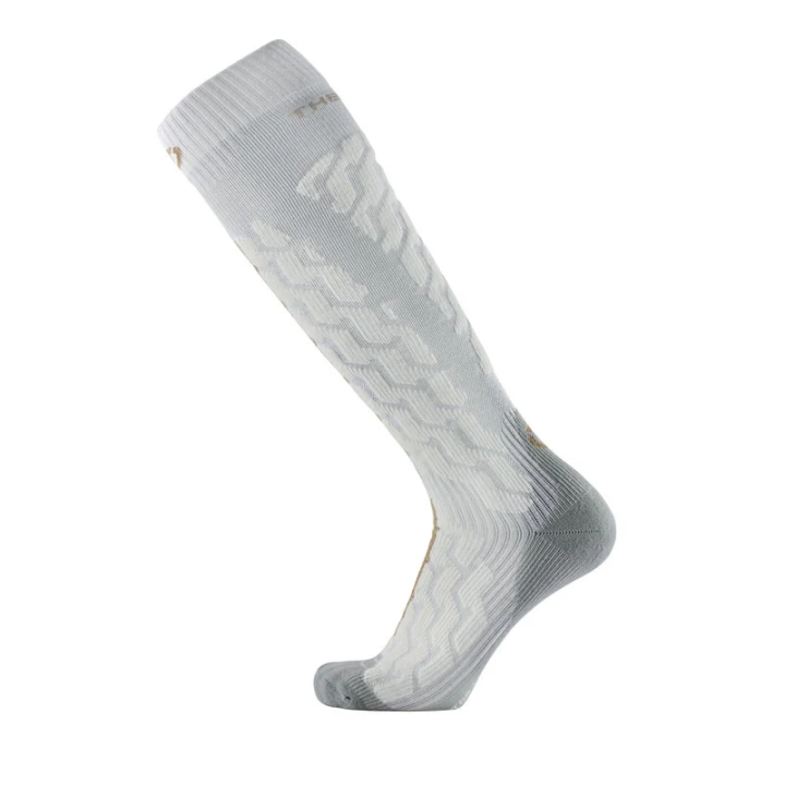Biała skarpeta narciarska THERM-ic Ski Extra Warm, widok z boku (pierwsze ujęcie).