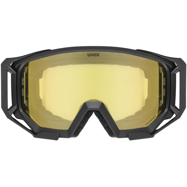 Gogle MTB uvex athletic CV czarny mat z technologią colorvision i powłoką supravision przód