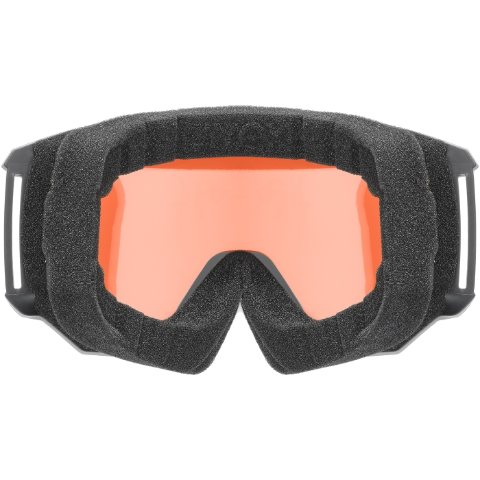 Gogle narciarskie uvex athletic LGL black technologia OTG dla osób noszących okulary korekcyjne widok od wewnątrz