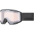 Gogle narciarskie uvex Blast V Black Matt z fotochromową lustrzaną szybą variomatic mirror silver S1-S3 widok z boku