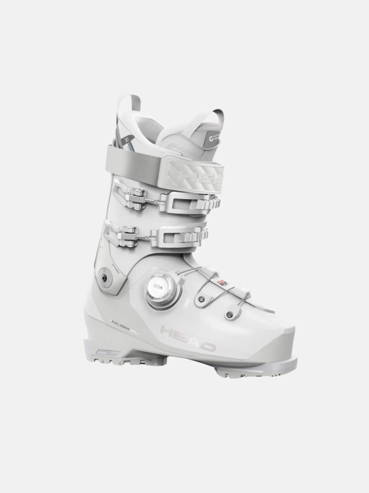 Zaawansowane damskie buty narciarskie HEAD Kaliber 95 W z innowacyjnym systemem BOA i podeszwą GripWalk.
