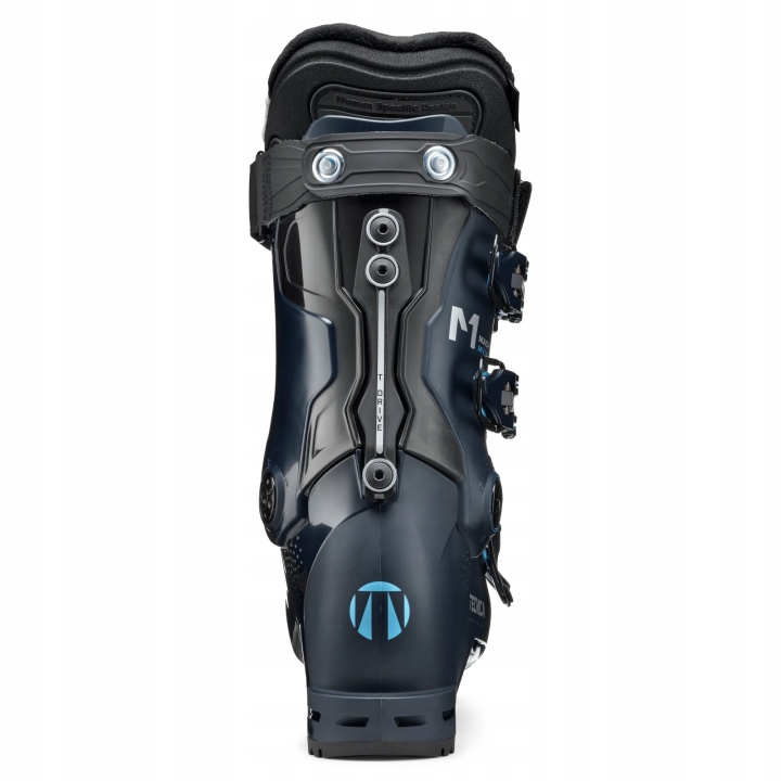 Tył butów narciarskich Tecnica Mach1 MV 95W TD GW – konstrukcja cholewki i system C.A.S. Cuff Adapt.