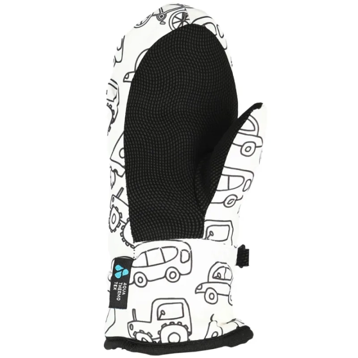 Wytrzymałe wnętrze dłoni w rękawicach Viking Motiv Kids zapewnia doskonały chwyt kijków narciarskich.