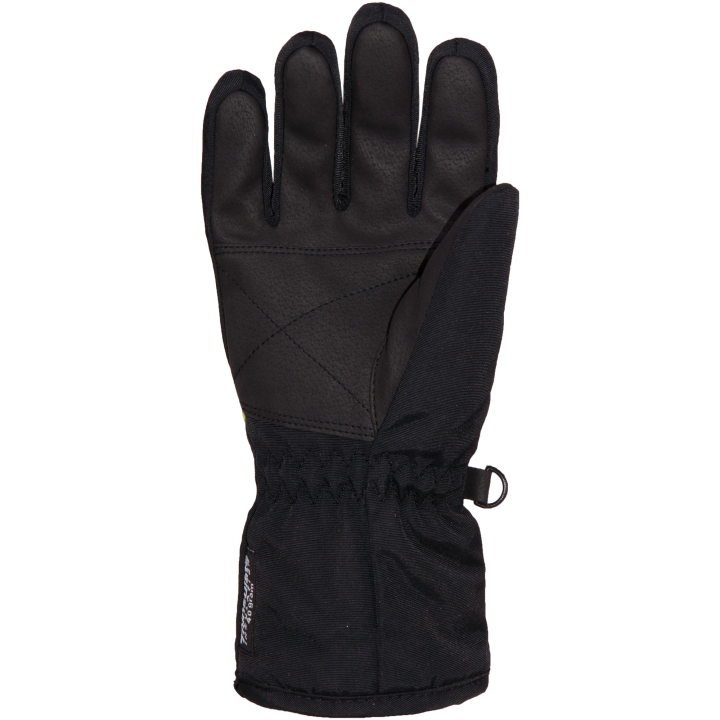 Wzmocniona wewnętrzna część dłoni rękawic Viking Kevin Kids gwarantuje trwałość i pewny chwyt kijków.