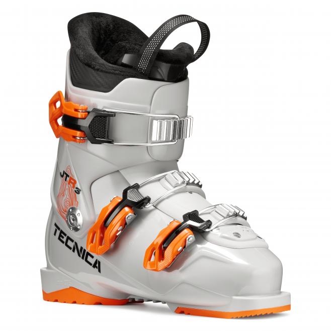 Ergonomiczne buty narciarskie dla dzieci Tecnica JTR 3 zapewniające łatwe zakładanie i komfort termiczny dzięki wkładce Junior Liner.