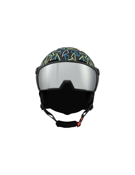 Juniorska ochrona 2w1 – kask narciarski Blizzard Flash Visor Junior Black ze zintegrowanym wizjerem i filtrem UV.