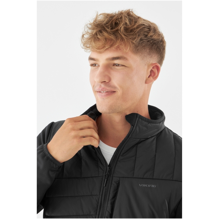 Detal górnej części kurtki męskiej Viking Blast z miękkim wykończeniem kołnierza.