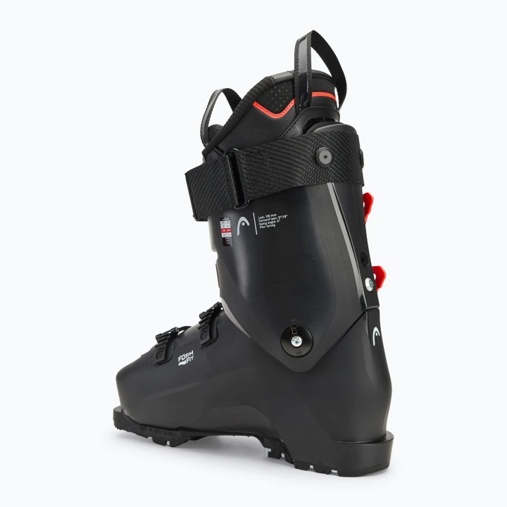 Regulowany flex i solidna konstrukcja tyłu buta HEAD Formula 110 MV GW dla wymagających narciarzy.
