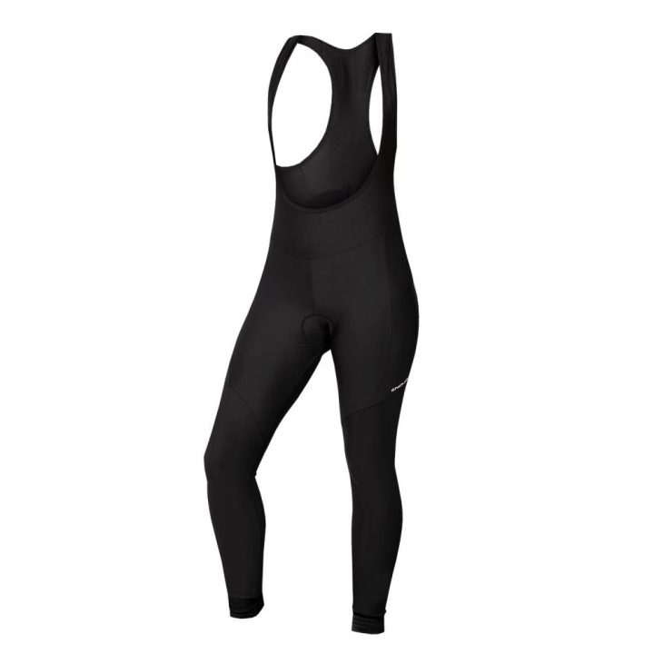 Damskie spodnie rowerowe na szelkach Endura Xtract Bib Tights z ocieplanego materiału Roubaix.